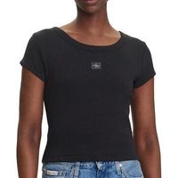 calvin klein jeans camiseta label 2x2 para mujer