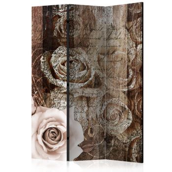 Biombo - Old Wood & Roses (135x172 Cm)