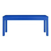banco pino macizo lacado azul prusia