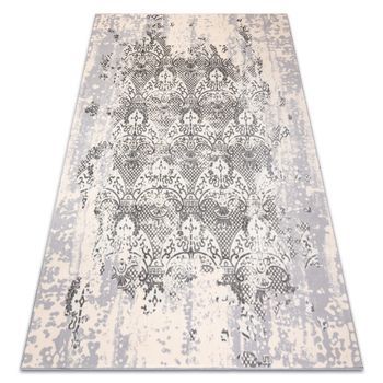 Alfombra Core W3824 Ornamento Vintage - Estructural, Dos Niveles De Ve 80x150 Cm