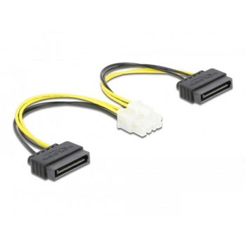 Cable de alimentación DeLOCK 2 x SATA a EPS 8-pin 15 cm