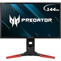 acer predator xb241h full hd 24 gaming monitor - black  red black