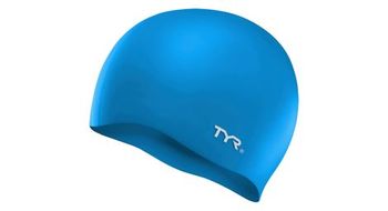 Gorro de bano azul sin arrugas tyr silicon cap