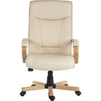 teknik 85 series 8513 bonded-leather reclining executive chair - knightsbridge cream cream