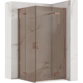 Cabina De Ducha Rea Hugo Double 80x90 Brush Copper
