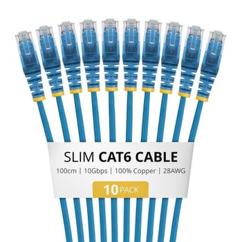 Cable de red StarTech Cat6 U/UTP Azul 10-Pack 1 m