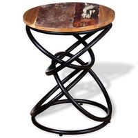 mesa auxiliar  mesa de apoyo de madera maciza reciclada