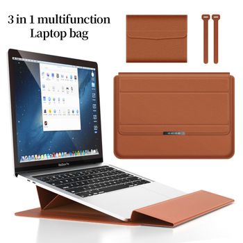 Funda para Tablet y Portatil de 14 y 15 pulgadas - Funda Maletín multifunción con interior Suave  Material Cuero PU  4 Colores  37x28cm