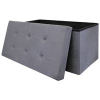 banco-puf plegable gris oscuro