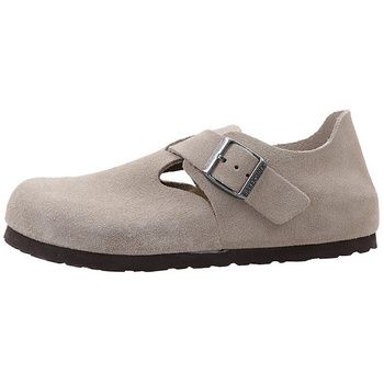 BIRKENSTOCK Zuecos London Shearling LEVE Taupe para mujer