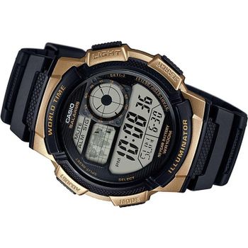 Reloj hombre Casio Digital AE-1000W-1A3 correa resina - hora mundial - alarma - luz led