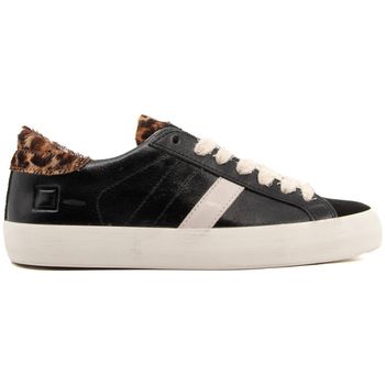 D.A.T.E. Zapatillas D-A-T-E-HL-LP-BK HILL LOW LEOPARD BLACK para mujer