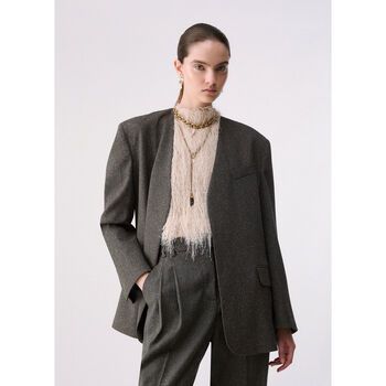 Liu Jo Chaquetas Chaqueta en tweed con cinturón para mujer
