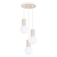 lampara colgante mido beige 3 luces