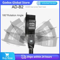 soporte de cabezal de luz de doble tubo godox ad-b2 con montura bowens para flash portatil ad200
