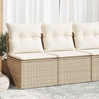 set sofas jardin y cojines 2 uds  juego de muebles de jardin ratan sintetico acacia beige cfw12579