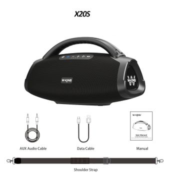 Altavoces Bluetooth Portátiles W-KING X20S de 140 W RMS, Altavoz Impermeable IPX7 con Bajos Potentes, Caja de Sonido Grande y Potente para Fiestas al Aire Libre