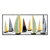 decoracion pared de metal yelkenli 3 multicolor 90x40 cm