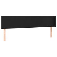 cabecero cama mueble de dormitorio con led cuero sintetico 163 x 16 x 7888 cm negro m020000339