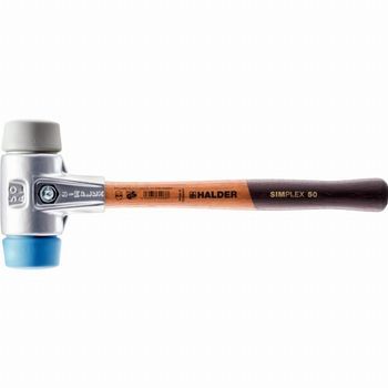 Halder Simplex Maza Tpe Blando / Tpe Medio Con Carcasa De Aluminio Y Mango De Madera - D=30 Mm - 3113.030