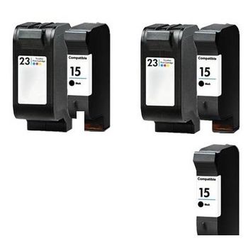 Compatible Multipack HP PSC 500 Printer Ink Cartridges (5 Pack) -C6615DE