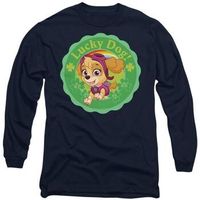 dessins animes camiseta manga larga lucky dog para mujer
