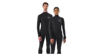 Camiseta interior compressport 3d thermo 1 2 zip negra