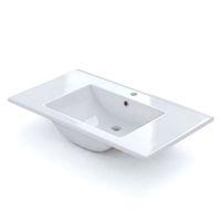 lavabo ceramico rectangular 80x46 cm ceramica blanco