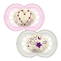 mam night 6 months soother - pink