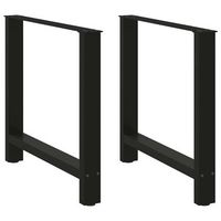 patas para mesa de comedor negras 2 unidades 70 x 72-73 cm acero vidaxl
