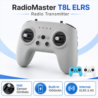 radiomaster t8l radio transmisor 24ghz con elrs integrado y gimbals de sensor hall de 8 canales para drones fpv de carreras y simuladores rc - nuevo set