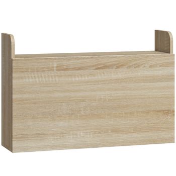 HOMCOM Escritorio de Pared con Mesa Abatible y Estantes Ahorradores de Espacio para Hogar Oficina 77x20x51 cm Roble   Aosom España