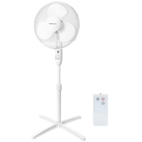 aigostar dandelion - ventilador de pie oscilante con mando a distancia temporizador 3 velocidades 40w indicador led oscilacion 80 grados altura regulable max 120 m diseno exclusivo