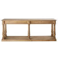 consola de pino macizo reciclado de 200 cm