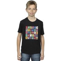 dessins animes tops y camisetas grid squares para nino