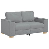 sofa de 2 plazas de tela gris claro 160x78x84 cm vidaxl