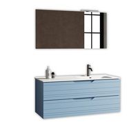 composicion bano lavabo derecha 4 piezas solmira azul tiffany en mdf