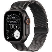 apple watch ultra 3 gpscellular 49mm titanio negro con pulsera milanese loop titanio negro grande