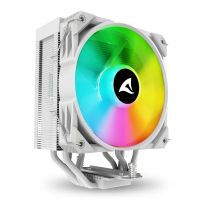 refrigeracion aire sharkoon compatible lga1851 120mm a40 rgb 4 heatpipes tdp 220w rgb blanco