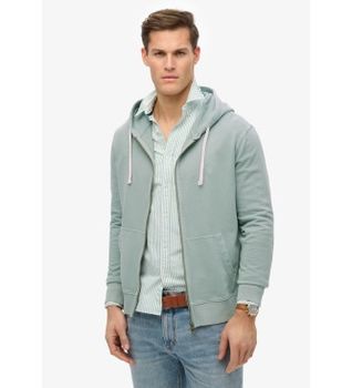 Superdry para hombre. M2014170A Sudadera con capucha clásica Essential azul (L), Casual, Algodón