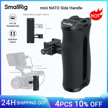 SmallRig Mini manija lateral NATO, jaula universal para cámara empuñadura NATO de aluminio, para Sony para Canon para Nikon, con zapata fría -4840