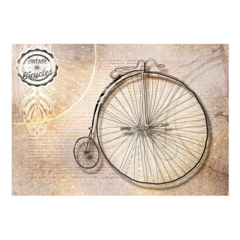 Papel Pintado 3d - Vintage Bicycles - Sepia (350x245 Cm)