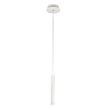 Lámpara Colgante Individual Prado En Blanco De Fabas Luce - Led Regulable De 6,5 W, Diseño Moderno