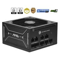 fuente de alimentacion msi 750w 80 plus gold mag a750gls pcie5 modular ventilador 135mm
