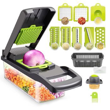 Cortador De Verduras Con Mandolina Y Escurridor Magic Select, Gris