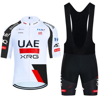 2026 nuevo Jersey de Ciclismo blanco equipo de los Emiratos Árabes Unidos bicicleta Jersey pantalones cortos 10 colores hombres mujeres Ropa de secado rápido Ciclismo Pro bicicleta camiseta Ropa
