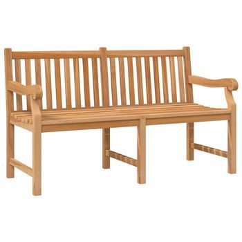 Banco De Jardín | Banco De Exterior | Silla De Jardín De Madera Maciza De Teca 150 Cm
