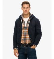 superdry para hombre m2014128a sudadera con capucha cremallera y logotipo essential marino s casual algodon