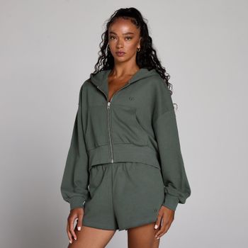 Sudadera con capucha y cremallera Lifestyle para mujer de MP - Verde nublado - XL