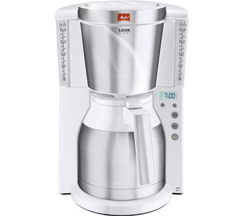 MELITTA Look IV Therm Timer Filter Coffee Machine - White & Stainless Steel, Stainless Steel